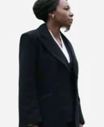 Amanda-Warren-The-Night-Agent-S02-Catherine-Weaver-Black-Wool-Coat