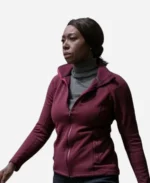Amanda-Warren-The-Night-Agent-S02-Maroon-Jacket