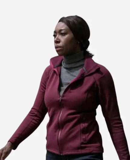 Amanda-Warren-The-Night-Agent-S02-Maroon-Jacket