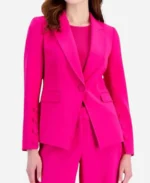 America-Reports-2025-Gillian-Turner-Pink-Single-Buttoned-Blazer