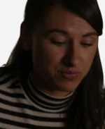 Art-Detectives-2025-Nina-Singh-Black-White-Striped-Mockneck-Top