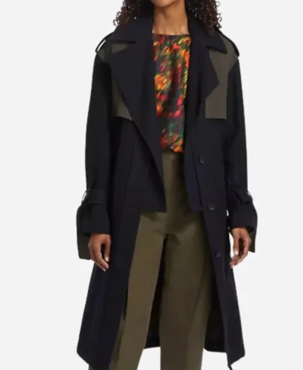 Athena-Grant-TV-Series-9-1-1-Season-08-Angela-Bassett-Two-Tone-Trench-Coat-For-Sale