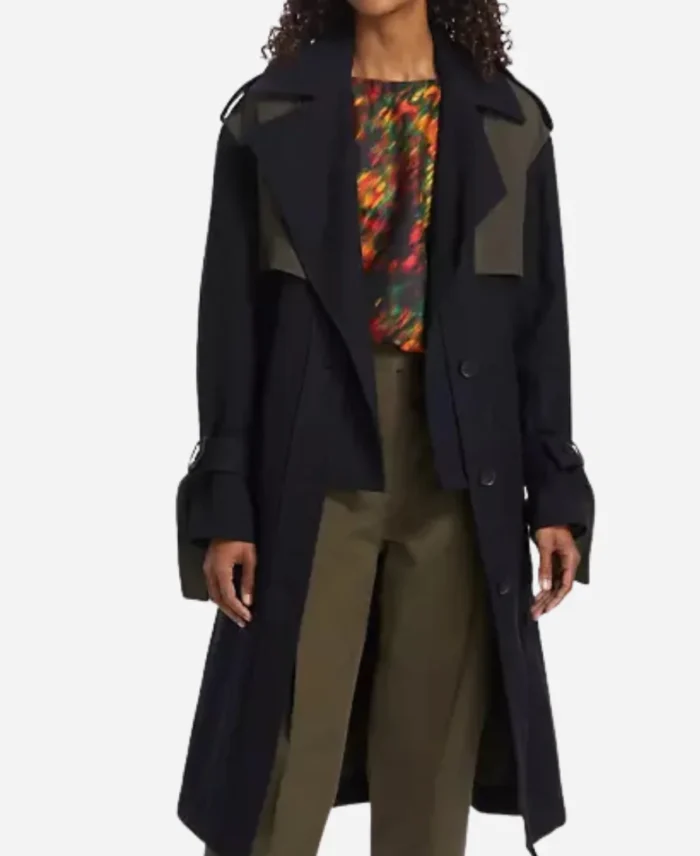 Athena-Grant-TV-Series-9-1-1-Season-08-Angela-Bassett-Two-Tone-Trench-Coat-For-Sale