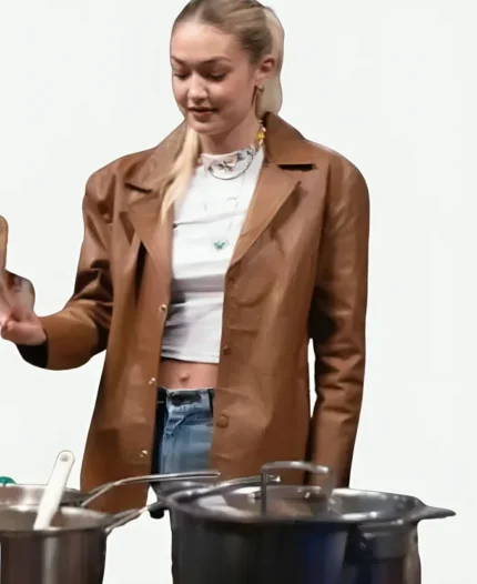 Beat-Bobby-Flay-2025-Gigi-Hadid-Brown-Jacket