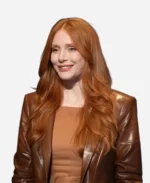 Bryce-Dallas-Howard-Movie-Deep-Cover-2025-Kat-Brown-Leather-Blazer
