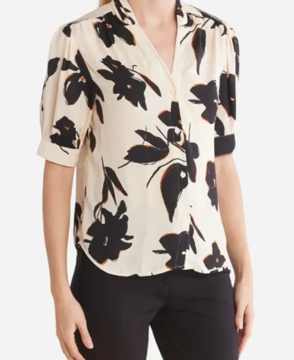 CBS-Evening-News-Elise-Preston-White-Floral-Top-For-Sale