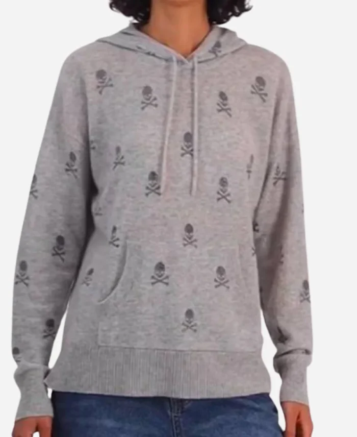 Carol-TV-Series-Leanne-2025-Kristen-Johnston-Skull-Pullover-Grey-Hoodie