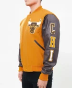 Chicago-Bulls-NBA-Championship-Logo-Yellow-Varsity-Jacket