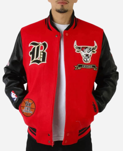 Chicago-Bulls-Plaid-Patches-Jacket