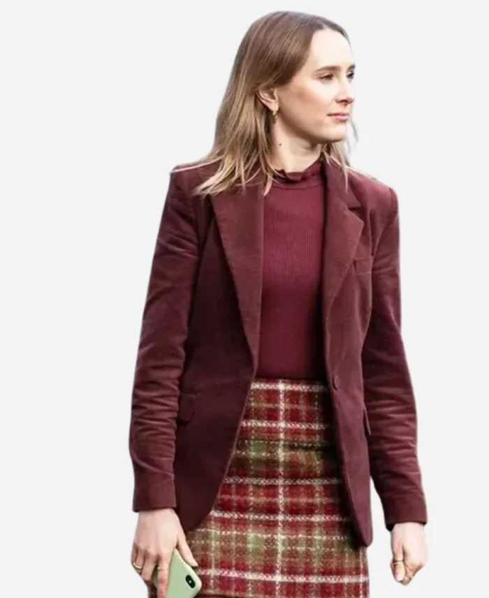 Code-Of-Silence-Rose-Ayling-Ellis-Maroon-Blazer