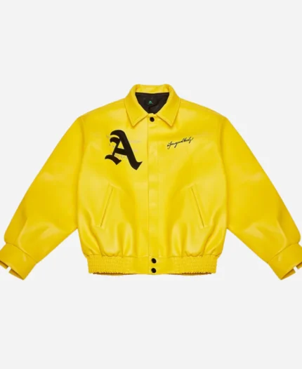 DONCARE-AFGK-Racing-Ferrari-Yellow-Leather-Jacket