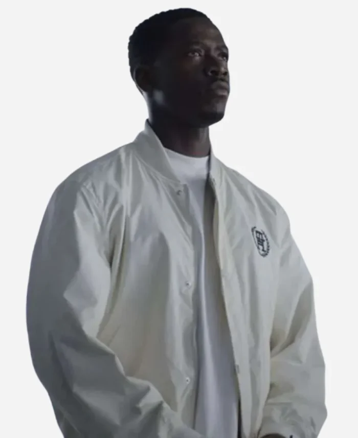 Damson Idris F1 2025 White Jacket