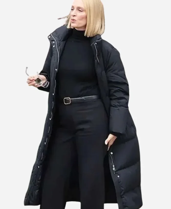 Dexter-Resurrection-Uma-Thurman-Black-Puffer-Coat