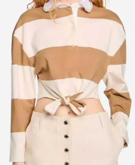 E-News-2025-Keltie-Knight-Striped-Tie-Front-Polo-Neck-T-Shirt