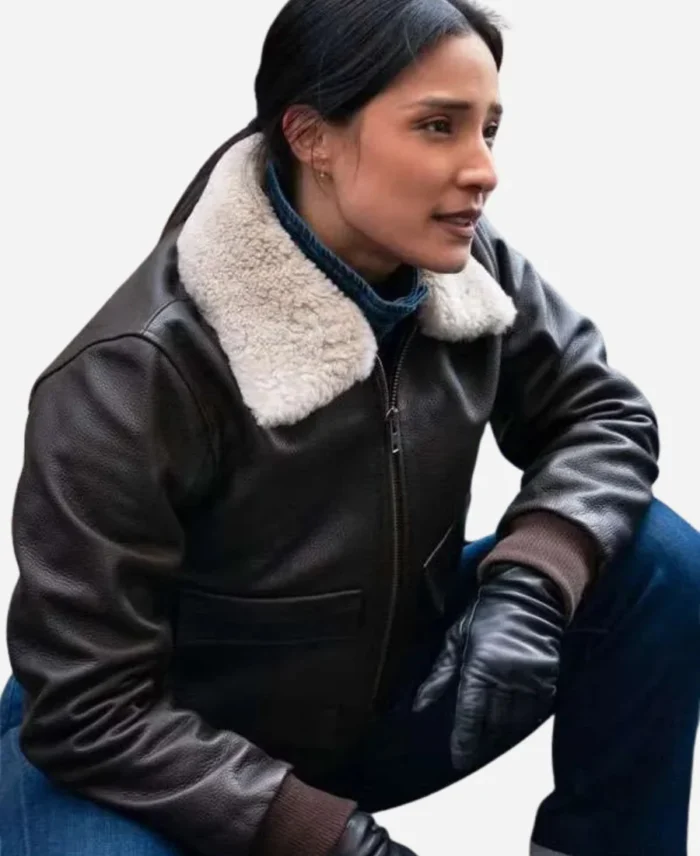 Emily-Alabi-FBI-S07-Shearling-Leather-Jacket