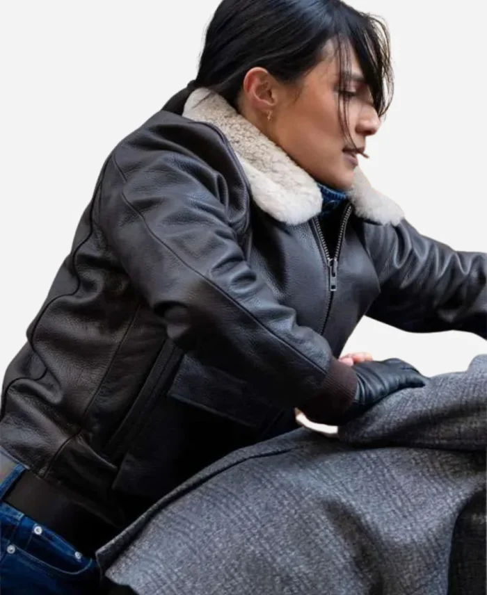 Emily-Alabi-FBI-Shearling-Jacket