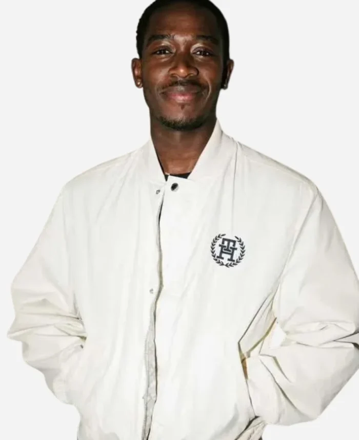 F1 2025 Damson Idris White Bomber Jacket
