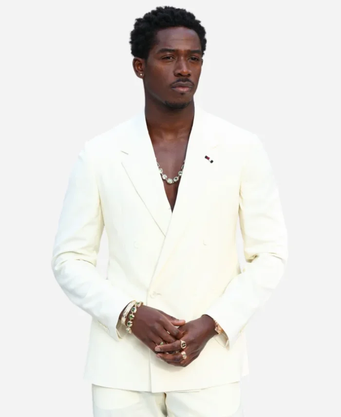 F1-Movie-Premiere-Damson-Idris-White-Suit