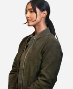 FBI-S07-Dani-Rhodes-Green-Suede-Leather-Jacket