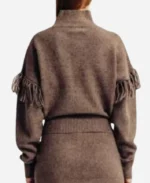 Gail-Simmons-Top-Chef-S22-Brown-Fringe-Sweater