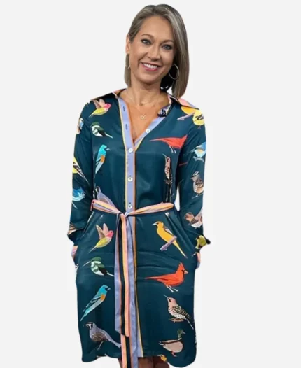 Good-Morning-America-Ginger-Zee-Blue-Bird-Print-Shirt