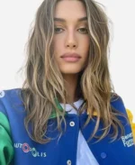 Hailey-BieberFormula-1-Benetton-Bomber-Jacket