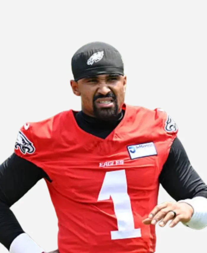 Jalen-Hurts-Philadelphia-Eagles-OTA-Red-Top