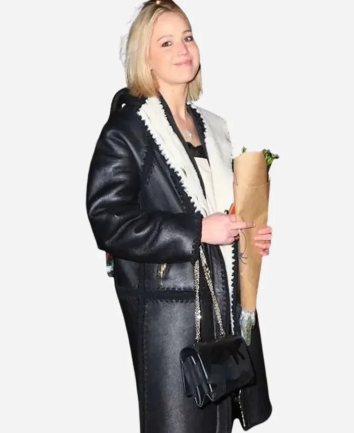 Jennifer-Lawrence-Leather-Black-Winter-Coat