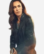 Jessica-Camacho-Countdown-2025-Amber-Oliveras-Black-Moto-Leather-Jacket