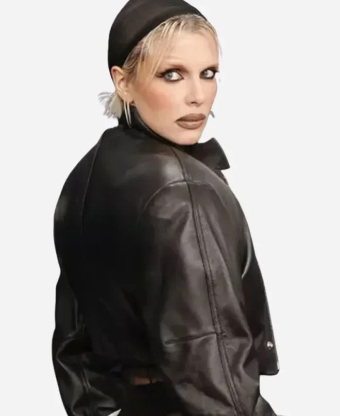 Julia-Fox-Grammys-Red-Carpet-Leather-Jacket