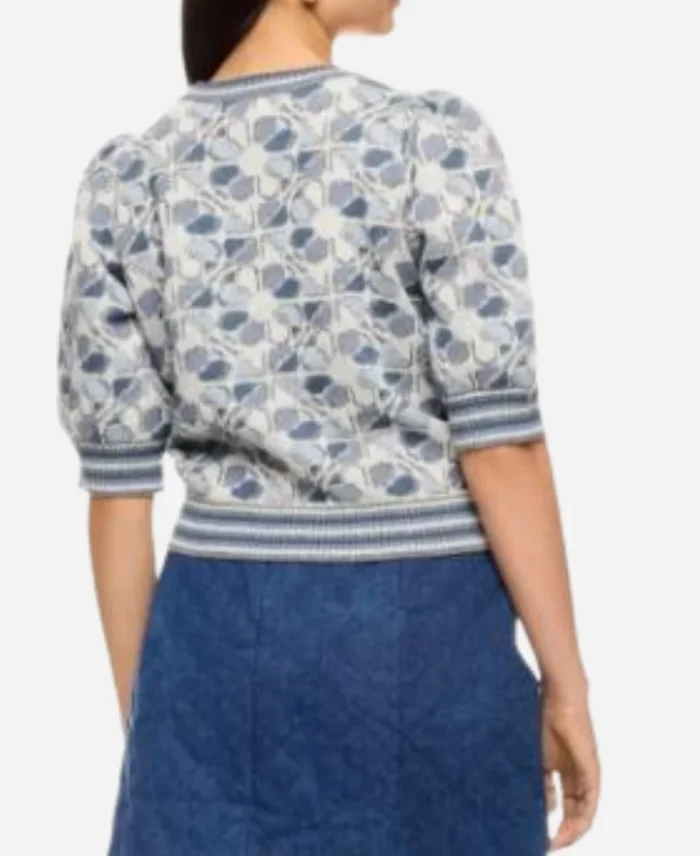 Kate-Snow-NBC-News-Daily-2025-Blue-Floral-Puff-Sleeve-Sweater-For-Sale
