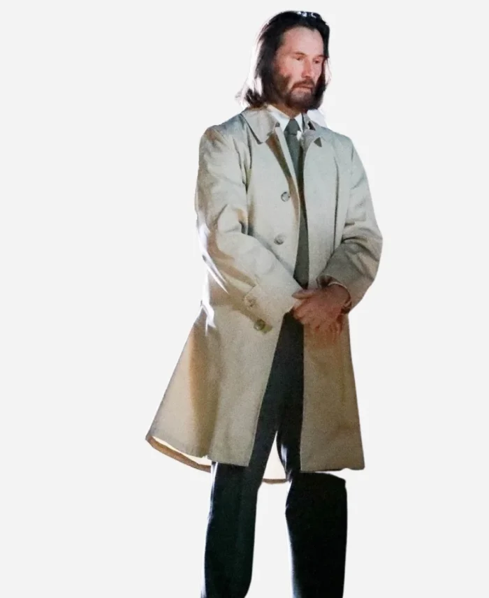 Keanu-Reeves-Movie-Good-Fortune-2025-Gabriel-Beige-Trench-Coat