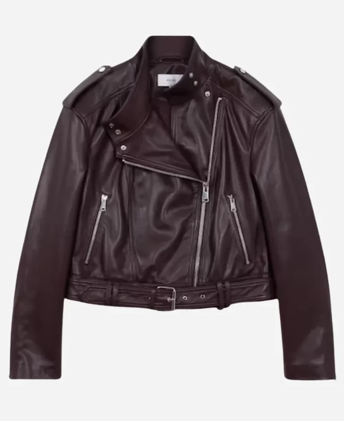 Keisha-Castle-Hughes-Tv-Series-FBI-Most-Wanted-Season-06-Hana-Gibson-Burgundy-Leather-Jacket
