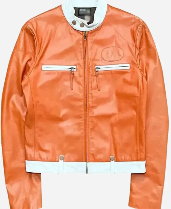 Knicks-Game-Madison-Square-Garden-2025-Kylie-Jenner-Orange-Leather-Jacket