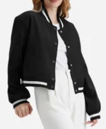Kristen-Bell-Nobody-Wants-This-2024-Bomber-Black-Jacket