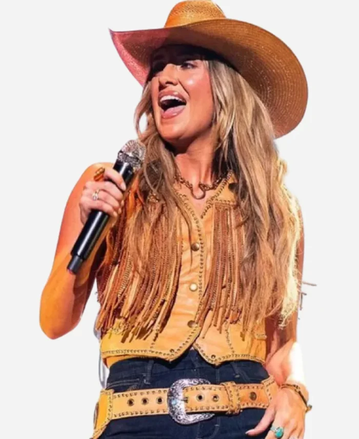 Lainey-Wilson-Railbird-Festival-2025-Brown-Fringe-Vest