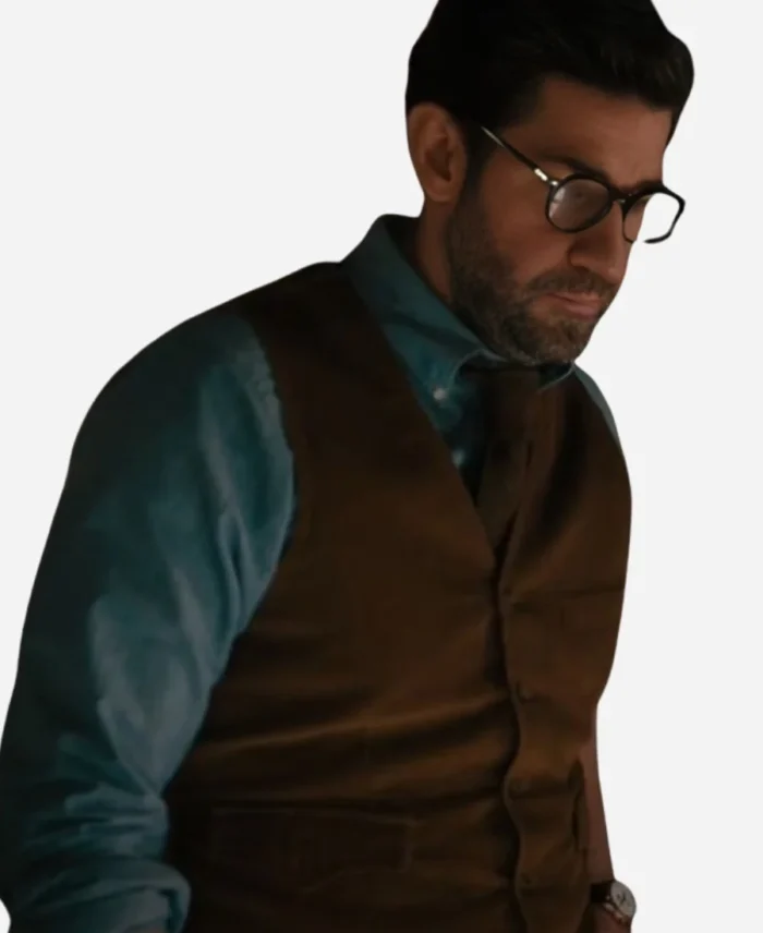 Luke-Purdue-Movie-Fountain-of-Youth-John-Krasinski-Brown-Vest
