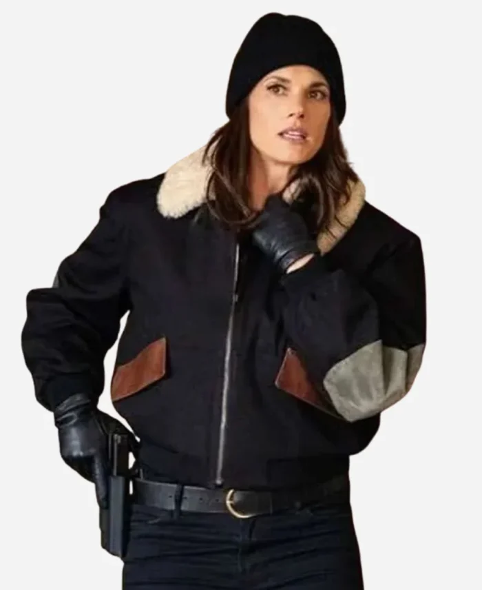 Maggie-Bell-FBI-S07-Shearling-Bomber-Jacket