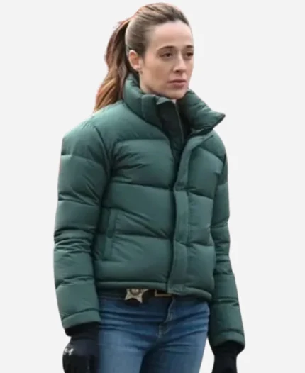 Marina-Squerciati-Chicago-P.D.-2025-Kim-Burgess-Green-Puffer-Jacket