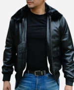 Masahiro-Higashide-Movie-Demon-City-2025-Kanta-Fase-Faux-Fur-Black-Leather-Jacket
