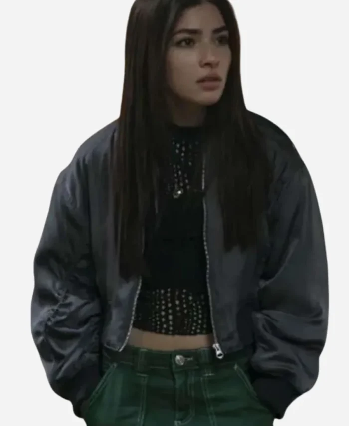 Melissa-Collazo-Motorheads-2025-Caitlyn-Torres-Grey-Satin-Bomber-Jacket