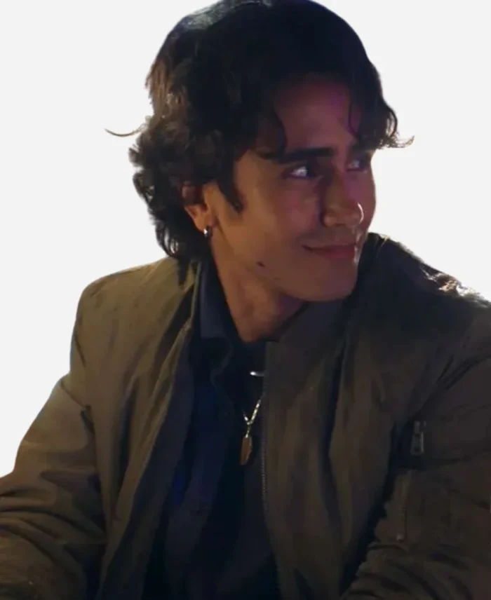 Michael-Cimino-Motorheads-2025-Zac-Torres-Green-Bomber-Jacket