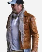 Movie-In-the-Hand-of-Dante-2025-Gerard-Butler-Brown-Leather-Jacket