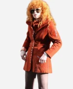 Natasha-Lyonne-Poker-Face-2025-Charlie-Cale-Brown-Suede-Leather-Coat
