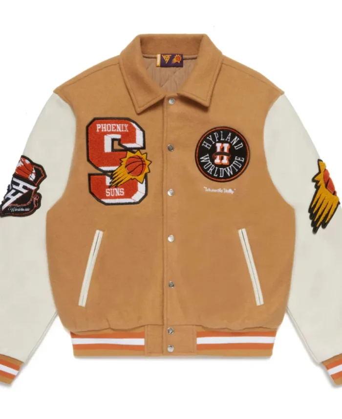 National-Basketball-Association-Phoenix-Suns-Orange-Letterman-Varsity-Jacket-For-Sale