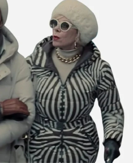 Nine-Perfect-Strangers-Christine-Baranski-Zebra-Ski-Coat