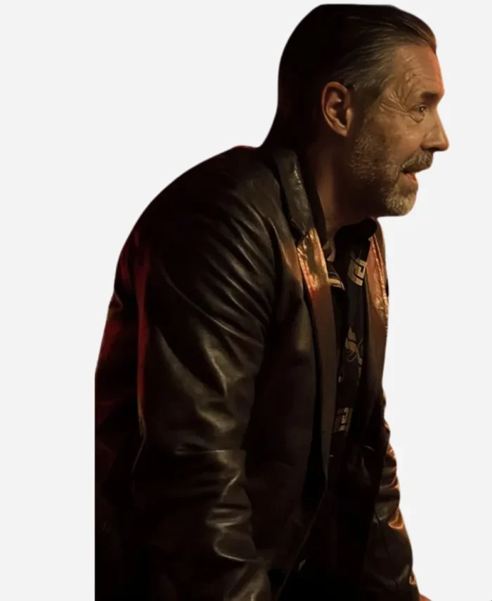 Paddy-Considine-Movie-Deep-Cover-2025-Brown-Leather-Blazer