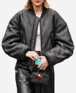 Paris-Fashion-Week-2025-Gigi-Hadid-Oversized-Black-Bomber-Leather-Jacket