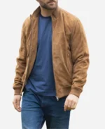 Sasha-Roklov-TV-Series-Nobody-Wants-This-Season-01-Timothy-Simons-Brown-Suede-Bomber-Jacket