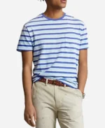 Sirens-Meghann-Fahy-Striped-Blue-Shirt